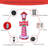 Inflatable Christmas Decorations Inflatable Lighthouse Xmas Blow Up Decor For Yard Lawn Home With Led Christmas Lights