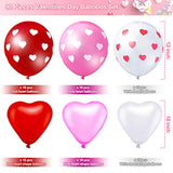 90 Pieces Valentine'S Day Balloons Includes 45 Pieces Heart Shaped Lat