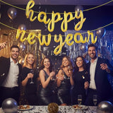 2026 Happy New Year Gold Foil Balloons 16 Inch for Party Decor