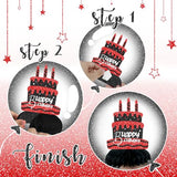 Black and Red Birthday Decorations – 12PCS Honeycomb Table Centerpieces for Men Women Adults – Happy Birthday Table Decor Party Supplies