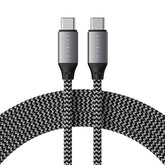 Satechi USB C to USB C Cable 100W – Compatible with iPhone 15/15Pro/ 15Plus/15ProMax, iPad mini 6/ Pro 2021, iPad Air 4, MacBook Pro 2020, Samsung Galaxy S23, Switch and More (6.5ft/2m)
