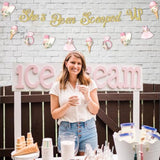 She’s Been Scooped Up” Ice Cream Glitter Banner for Bridal Parties