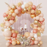 125pcs Blush Balloon Garland Kit in Peach Rose Gold for Party Decorations