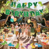Dinosaur Happy Birthday Banner Cute Dino Garland Kids Party Decorations