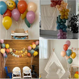 60pcs Rainbow Latex Balloons, 12inch Assorted Colors for Boho Birthday Decor