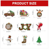 36-Piece DIY Christmas Hanging Swirls with Santa and Ornaments