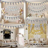 64Ft Iridescent Triangle Pennant Banner Flag Holographic Hanging Metallic Paper Bunting Garland For Hanging Backdrop Birthday Party Decorations Graduation Bridal Wedding Disco Shower Party Supplies