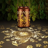 Cardinal Solar Lanterns Outdoor Waterproof Garden Hanging LED Decor Red Bird