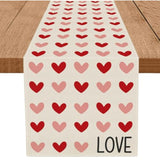 Valentines Day Table Runner Love Hearts I Love You Valentines Decorations 13 X 72 Inch Home Kitchen Dining Roonm Wedding Anniversary Holiday Table Decor