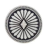 10 Pieces Diamond Flower Metal Shank Buttons. 25Mm (1 Inch) (Antique S