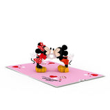 Valentines Day Card For Her, Him - 3D Disney Pop-Up Cards - Mickey Mouse - Love You Lots! - 5" X 7" - Blank Notecard & Envelope Included