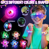 73pcs Glow in the Dark Party Supplies Glow Glasses Bracelets Slingshot Favors