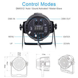 Dj Lights Dmx Sound Activated, 54 X 3W Led Par Lights Rgb Stage Light Dmx, Dj Par Lighting For Church, Concert, Wedding, Party, Bar, Stage Lighting (1)