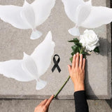 12Pcs 36-Inch White Dove Balloons for Wedding, Memorial, and Party Decor