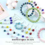 120PCS 10mm Rhinestone Shamballa Beads in 12 Colors for DIY Jewelry Making