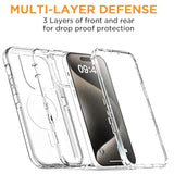 For Iphone 15 Pro Max Case Clear Compatible With Magsafe 3 In 1 Heavy Duty Drop Protection Full Body Rugged Shockproof/Dust Proof 3-Layer Military Protective Tough Durable Cover 6.7"_1