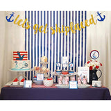 Let'S Get Shipfaced Gold Glitter Banner For Nautical Sailor Theme Birthday/Bachelorette Party Anchor Cruise Banner Decorations