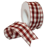 Karo Wired Ribbon, 1-1/2" By 22 Yd, Burgundy