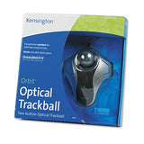 Kensington Orbit Optical Trackball Mouse, USB 2.0, Left/Right Hand Use, Black/Silver