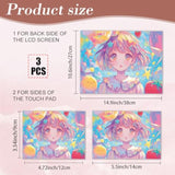 Kawaii Girl Laptop Skin Sticker Decals Fits 12" 13" 13.3" 14" 15 Inch Laptop Cute Universal Removable Vinyl Notebook Cartoon Art Protector Netbook Pc Cover Decal