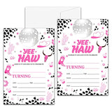 Space Cowgirl Birthday Party Invitation, Pink Disco Cowgirl Themed Fill-In Invites, 20 Invitations With Envelopes (4" X 6"), Adults Nashville Rodeo Party Favors Decorations And Supplies -42
