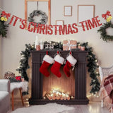 Christmas Time Banner Merry Christmas Happy New Year Party Decor