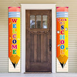 Welcome Back to School 2025 Porch Sign & Hanging Banner Decorations