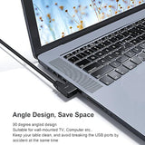 Superspeed Usb 3.0 Male To Female Extension Data Cable Left And Right Angle 2Pcs (20Cm,8In)