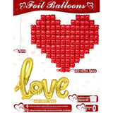 Heart Balloons And Love Balloons, 55 Inch Foil Balloon Set With Gold Love Banner, Red Heart Shaped Balloon For Wedding Anniversary Romantic Decorations Special Night Party Supplies