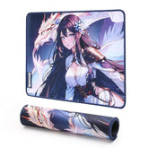 Redragon P046S Anime Gaming Mouse Pad - Smooth Lycra Surface, Anti-Slip Rubber Base, Spill-Resistant, Durable 5mm Thick Design, 13 x 10 inches, Dark Blue