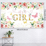 Pink Floral Baby Shower Decorations Include Pink Confetti Balloons Kit