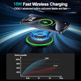 Wireless Charger Fast Charging Pad For Samsung Galaxy S24 Plus/S25 Ultra/Z Fold 6/Flip 6/5/S24 Ultra/S23/S22/S21/S20/S10,2Pack 15W Wireless Android Charger Fast Charger Station For Pixel 9/8 Pro/8A/7