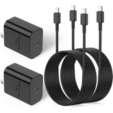 45W Samsung Super Fast Charging With Usb C To C Cable 10Ft, 2Pack Type C Wall Charger Block And Android Phone Charger Cord Long For Samsung Galaxy S25 Ultra/S25+/S24+/S23+/S22+/S22 Plus/S21/Note 20/10