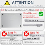 Compatible With Macbook Pro 14 Inch Case 2025-2021 M4 M3 M2 M1 Pro Max A3112 A3185 A3401 A2918 A2992 A2779 A2442, Unique Pattern Laptop Shell Case + Screen Protector + Keyboard Cover, Black Wave