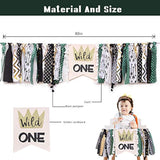 Wild One 1st Birthday Banner High Chair Wild Side Photo Props