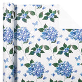 Kraft Hydrangea Wrapping Paper Roll - 17"x16.5', Floral Gift Wrap for Events