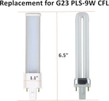 G23 LED Bulbs 2 Pack 5W PLS-9W CFL Replacement 2 Pin Daylight White Ballast Compatible