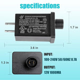 Replacement Yard Inflatable Adapter, Class 2 Power Supply 12V 1A Replacement Plug For Halloween Thanksgiving Christmas I