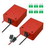 2 Pack Power Wheel For Milwaukee For M18 18V Battery Adapter, Power Wheels Battery Converter Kit With Fuses & 14Awg Wire & Control Switch Use For Diy Ride On Cars, Modified Rc Toys, Rc Truck, Robotics