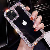 Compatible With Iphone 13 Case For Women Girls 3D Glitter Sparkle Bling Case Luxury Shiny Cute Crystal Charms Rhinestone Diamond Bumper Clear Protective Cases Cover Clear