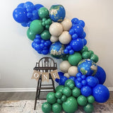 132Pcs Blue Green Balloon Arch Garland Kit for Earth Day Party Decorations