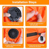 12V 1.2A Replacement Air Blower Fan For 5-12Ft Halloween Christmas Inflatables With 1.5A Adapter 5 Led Light Fans Outdoo