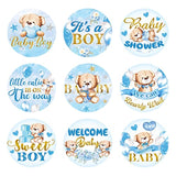 504 Pieces Boy Girl Baby Shower Favors Stickers Mini Kisses Candy Stickers Chocolate Drop Labels Wrappers Little Cutie Baby Shower Decoration For Sprinkle Birthday Party(Blue Bear)