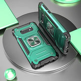 For Galaxy S10E Case With Tempered Glass Screen Protector,Hybrid Drop Test Slim Fit Cover With Car Mount Kickstand Slim Fit Protective Phone Case For Galaxy S10E,Dark Green