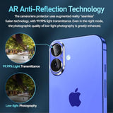 4-Pack iPhone 16 Camera Lens Tempered Glass Protector 6.1/6.7 Inch Clear Black