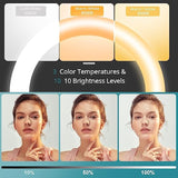 12" Ring Light With Tripod Stand And Phone Holder,Selfie Led Lighting With 62" Phone And Stand,Circle Ringlight For Photography,Tik Tok And Youtube,Compatible With Iphone, Android And Cameras