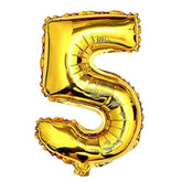 16 Inch Gold Balloons Decor Letters A To Z Numbers 0 To 9 For Wedding Prom Birthday Party (Number 5)