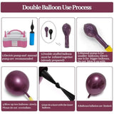 Dark Purple Black Balloon Garland Arch Kit Double Stuffed Gothic Vampire Halloween Party Decor