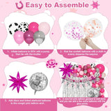 Disco Cowgirl Party Kit: Hot Pink Balloon Garland & Western Decor