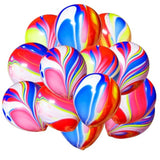 Rainbow Tie Dye Balloons - 50 Pcs 12 Inch Marble Agate Latex Swirl Hippie Party Balloons For Tie Dye & Christmas Birthdays